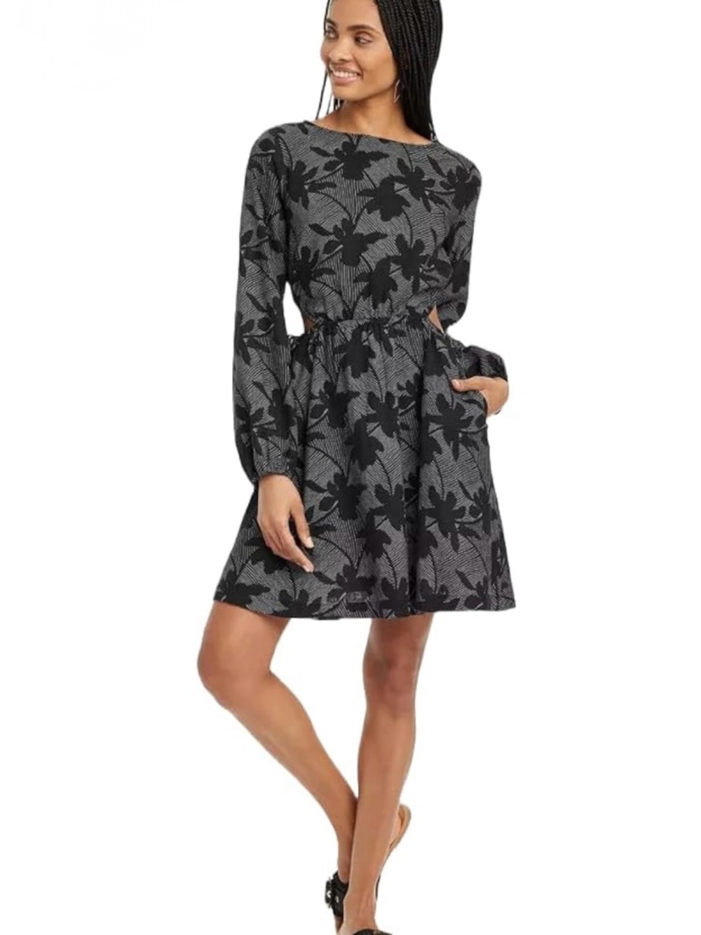 Universal Thread Women's Balloon Long Sleeve Mini A-Line Dress